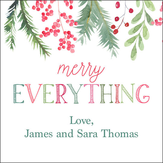 Merry Everything Holiday Gift Stickers